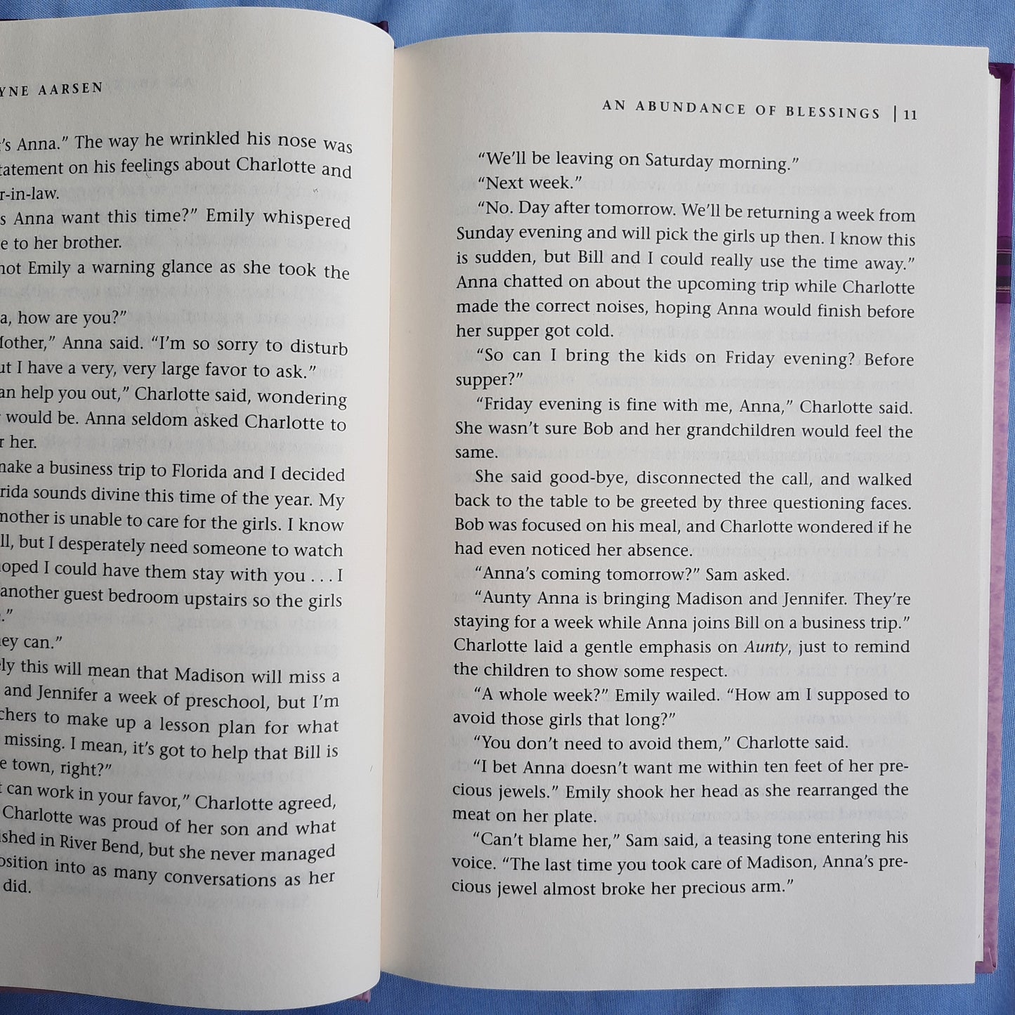 An Abundance of Blessings by Carolyne Aarsen (Home to Heather Creek #6, Very good, 2008, HC, 244 pages, Guideposts)