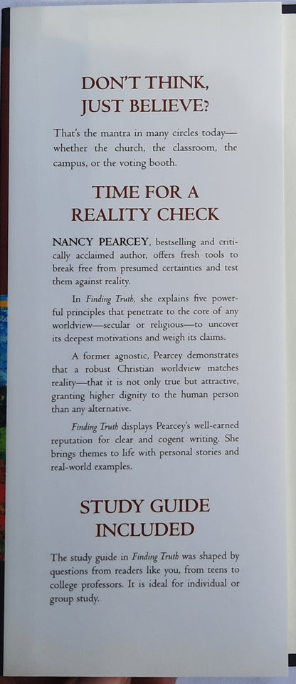 Finding Truth: 5 Principles for Unmasking Atheism, Secularism, and Other God Substitutes by Nancy Pearcy (Very good, 2015, HC, 383 pages, David C. Cook)