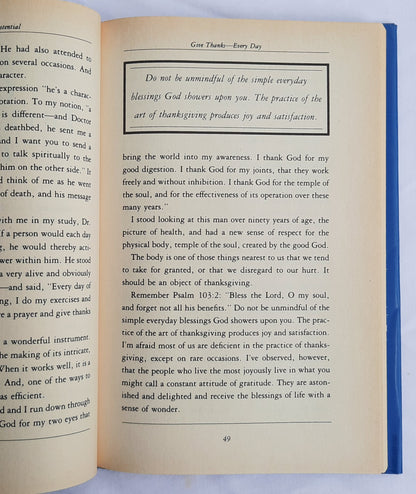 Reaching Your Potential by Norman Vincent Peale (Very Good, 1997, HC, 176 pages, Gramercy)
