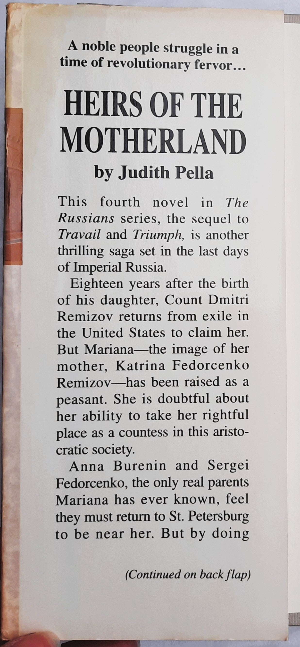 Heirs of the Motherland by Michael Phillips; Judith Pella (The Russians #4, Very good, 1993, Pbk, 384 pages, Bethany House)
