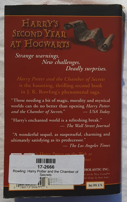 Harry Potter and the Chamber of Secrets #2 by J.K. Rowling (Good, 2002, Pbk, 448 pages, Scholastic)