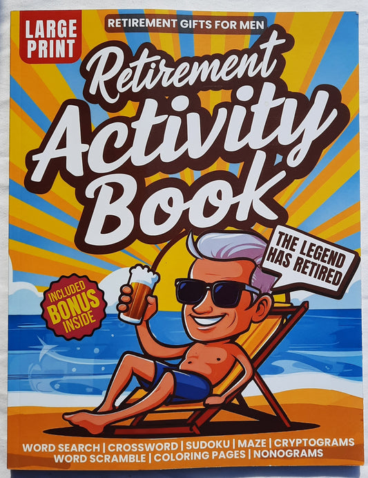 Retirement Activity Book by Obiez Publishing (New, 2024, Pbk, 123 pages)