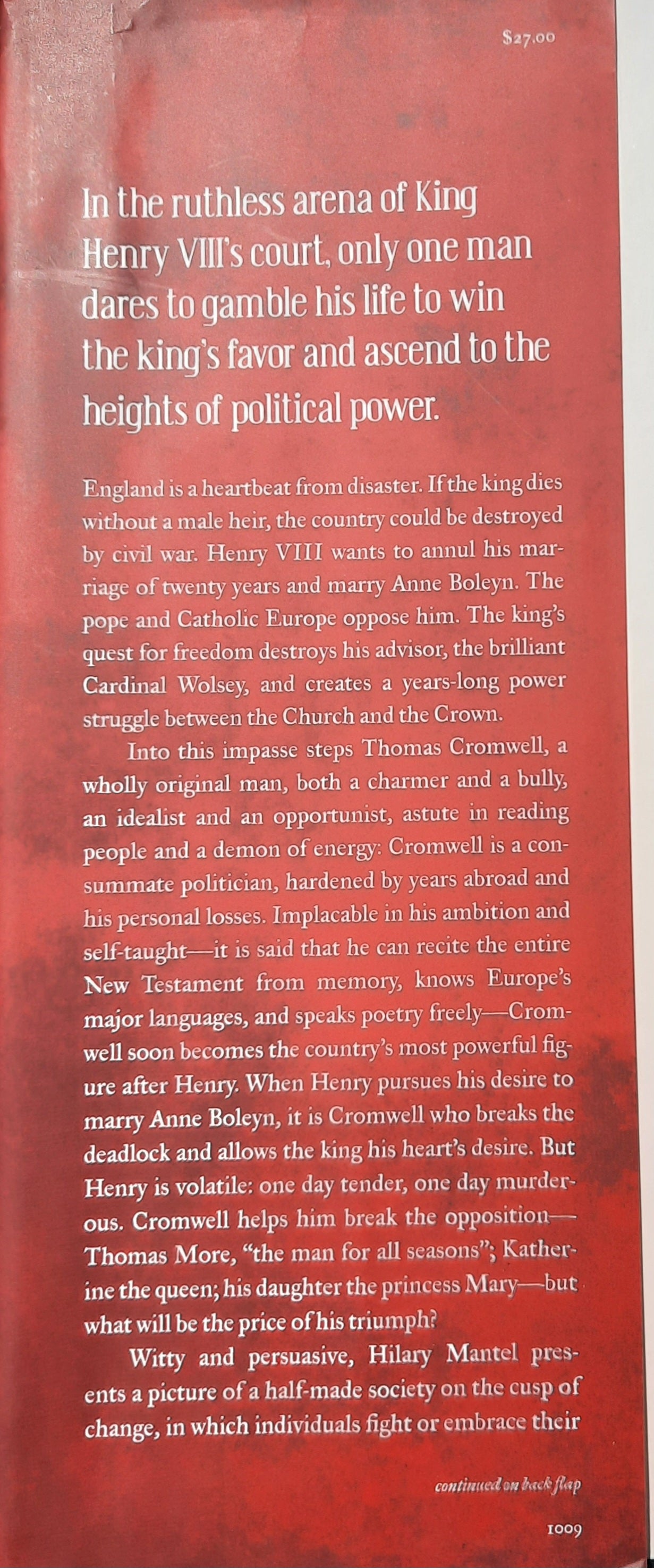Wolf Hall #1 von Hilary Mantel (Sehr gut, 2009, Gebundenes Buch, 532 Seiten, Henry Holt)