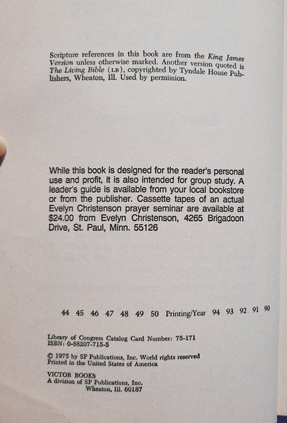 What Happens When Women Pray by Evelyn Christenson (Very good, 1975, Pbk, 144 pages, Victor Books)
