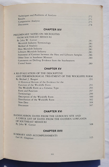 The Missouri Archaeologist: Investigation and Comparison of Two Fortified Mississippi Tradition Archaeological Sites in Southeastern Missouri by (Vol. 38/Dec. 1977, Acceptable, 346 pgs)