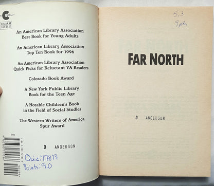 Far North by Will Hobbs (Very good, 1997, Pbk, 216 pages Avon Camelot)