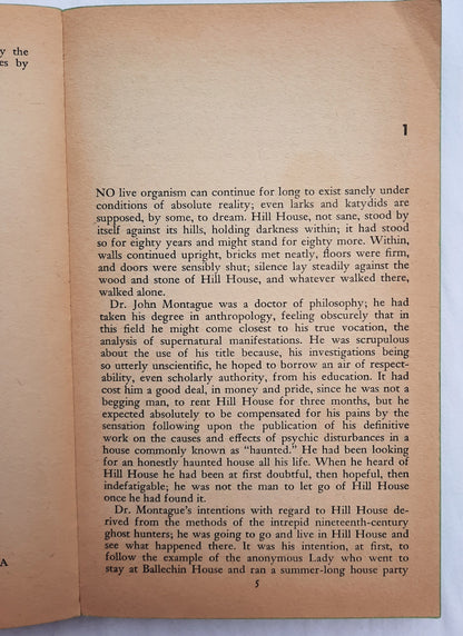 The Haunting of Hill House by Shirley Jackson (Very good, 1962, Pbk, 174 pages, Popular Library)