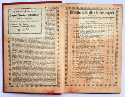 Universalbibliothek ur Die Jugend: Tagebuch eines armen frauleins by Marie Nathusius (Acceptable, 1900, HC, Stuttgart)