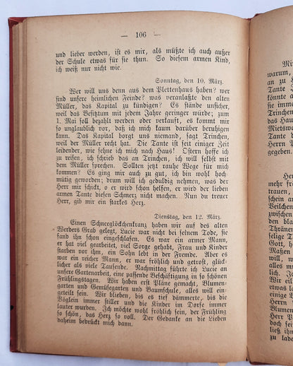Universalbibliothek ur Die Jugend: Tagebuch eines armen frauleins by Marie Nathusius (Acceptable, 1900, HC, Stuttgart)