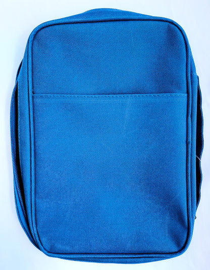 Bible Cover: Faith Blue Floral by White Dove Designs (New, Large 9.75" x 6.5" x 1.75")