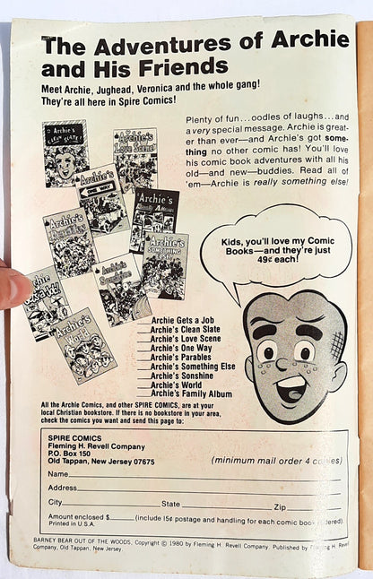 Kiddies Christian Comics: Barney Bear: Out of the Woods! by Al Hartley (Good, 1980, Pbk, 32 pages, Fleming H. Revell