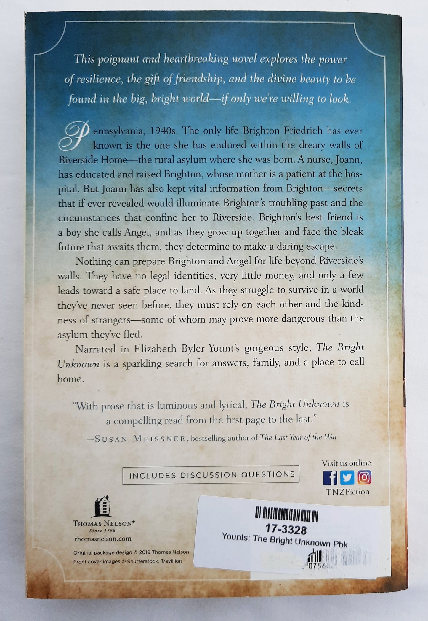 The Bright Unknown by Elizabeth Byler Younts (New, 2019, Pbk, 356 pages, Thomas Nelson)