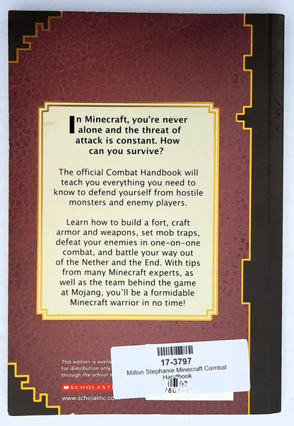Minecraft: Combat Handbook by Stephanie Milton (Very good, 2014, Pbk, 79 pages, Scholastic)