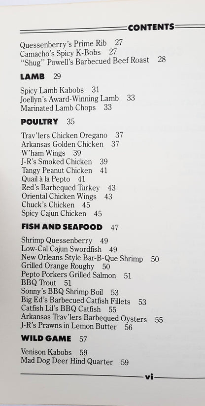 Barbecue Greats Memphis Style by Carolyn Wells (Acceptable, 1989, PBK, 127 pages, Pig Out Publications)