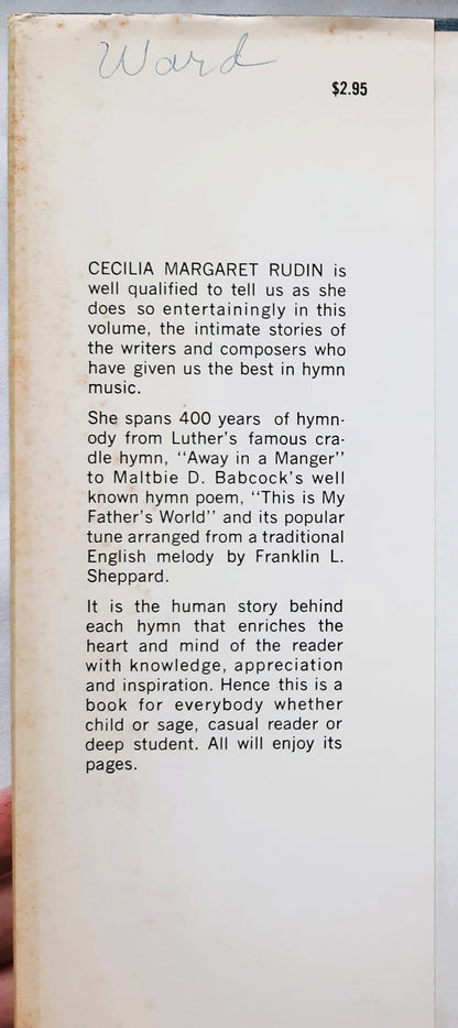 Stories of Hymns We Love by Cecilia Margaret Rudin (Good, 1972, HC, 96 pages, Singspiration)