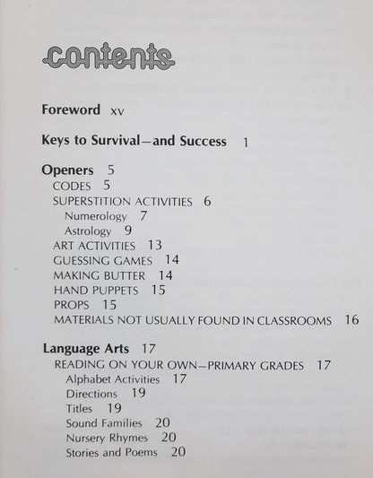Survival Kit for Substitutes: Activities That Work in Elementary Classrooms by Vita Pavlich; Eleanor Rosenast (Good, Pbk, 1974, Citation Press, 110 pages)