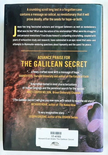 The Galilean Secret by Evan Drake Howard (Very good, 2010, HC, 444 pages, Guideposts)