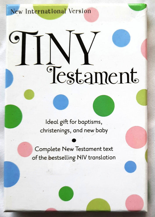 NIV Tiny Testament Boxed Bible White (New, 2012, Leathersoft, 288 pages, Zonderkidz)