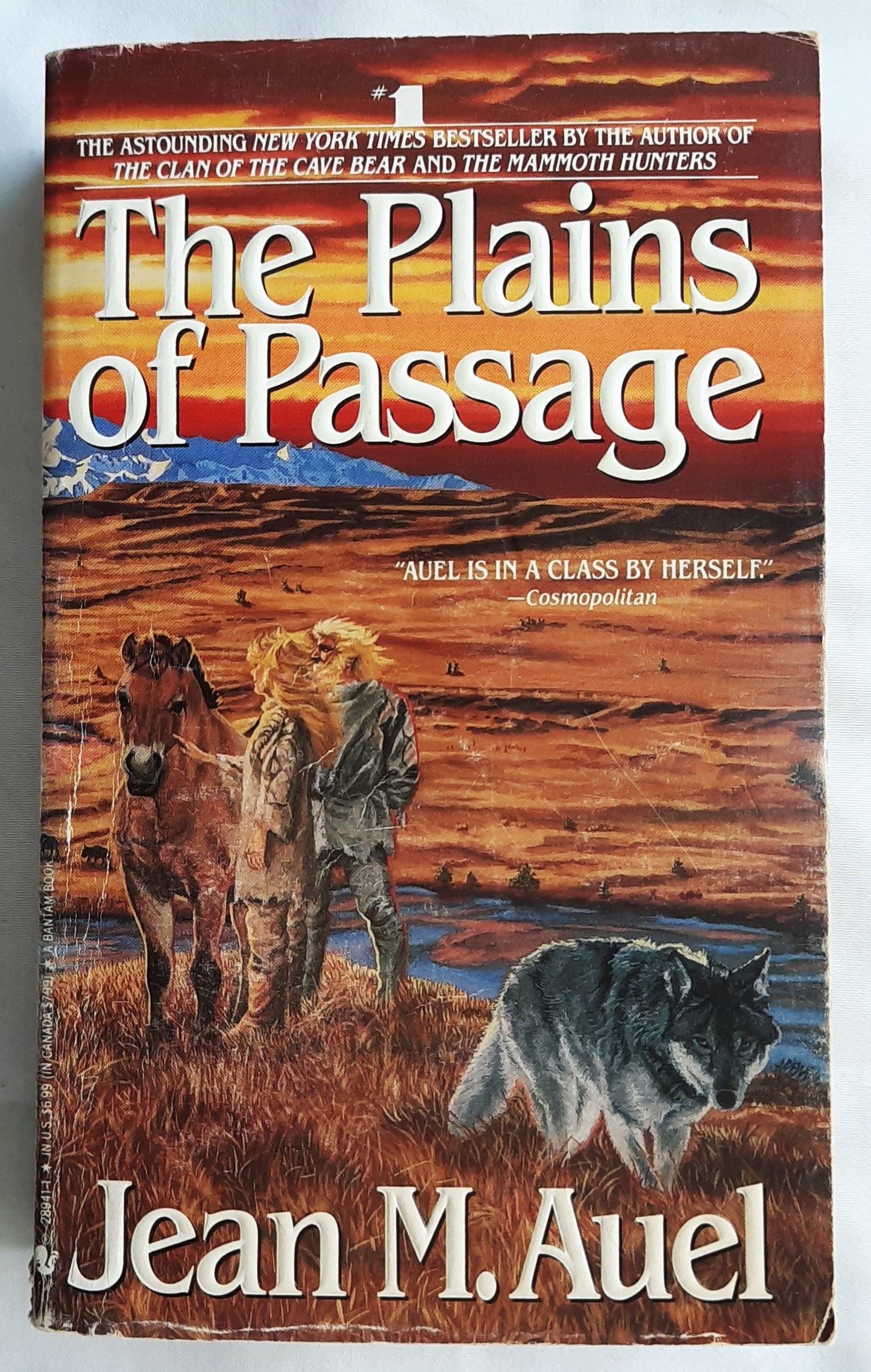The Plains of Passage #4 by Jean M. Auel (Earth's Children, Very Good, 1991, Pbk, 868 pages, Bantam)