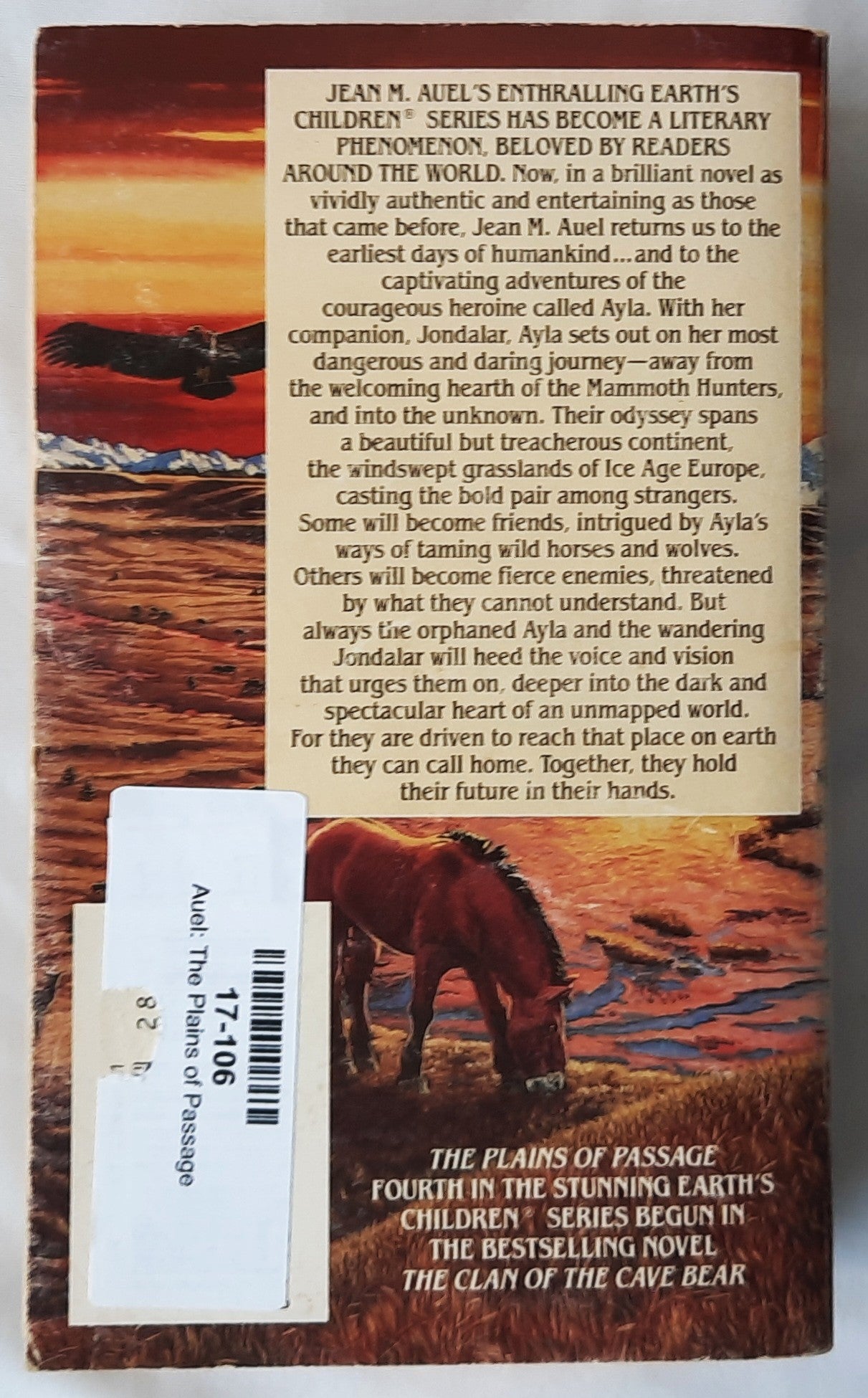 The Plains of Passage #4 by Jean M. Auel (Earth's Children, Very Good, 1991, Pbk, 868 pages, Bantam)