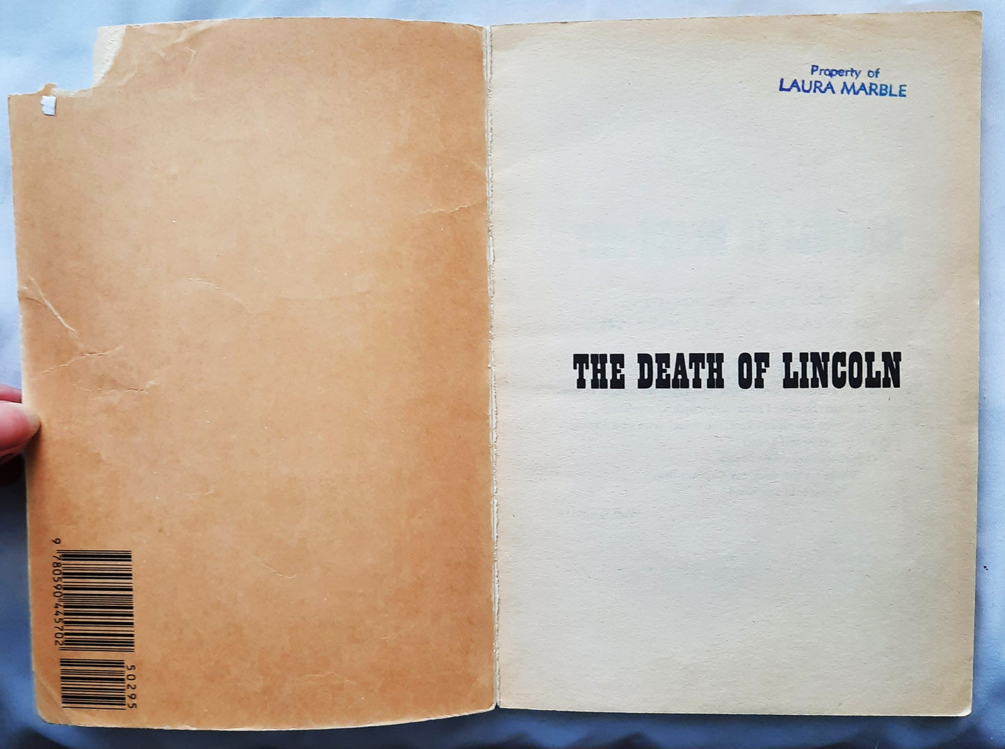 The Death of Lincoln by Leroy Hayman (Good, 1968/1990, Pbk, 128 pages, Scholastic)