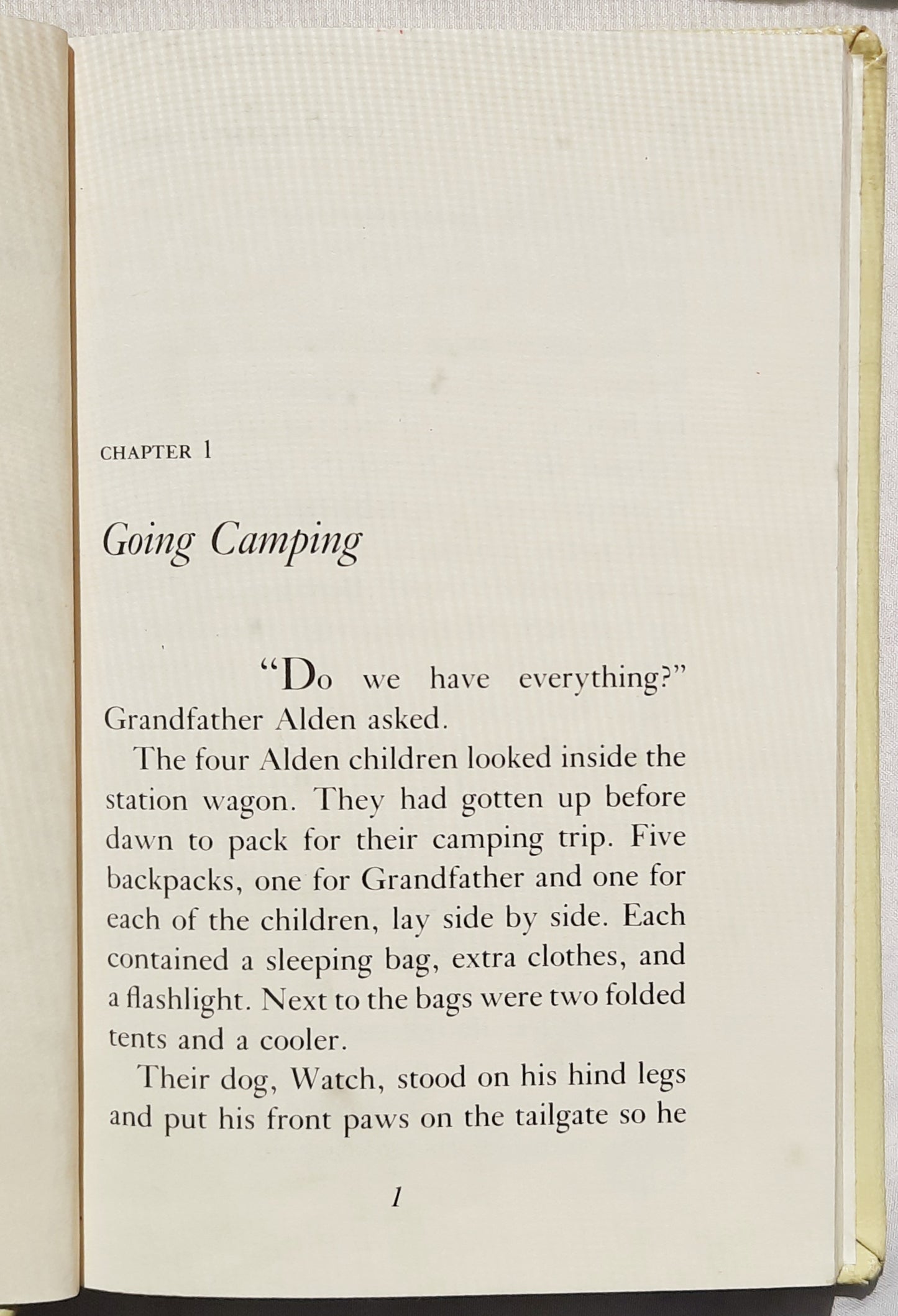 The Camp-Out Mystery by Gertrude Chandler Warner (The Boxcar Children, Good, 1992, HC, 120 pages, Albert Whitman & Co)