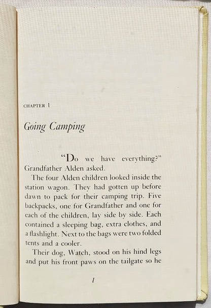The Camp-Out Mystery by Gertrude Chandler Warner (The Boxcar Children, Good, 1992, HC, 120 pages, Albert Whitman & Co)
