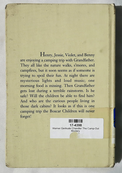 The Camp-Out Mystery by Gertrude Chandler Warner (The Boxcar Children, Good, 1992, HC, 120 pages, Albert Whitman & Co)