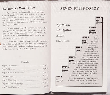Seven Steps to Joy: Basic Steps for Christian Growth by Tom Ward (Very good, 1998, Pbk, 32 pages, Partners in Ministry)