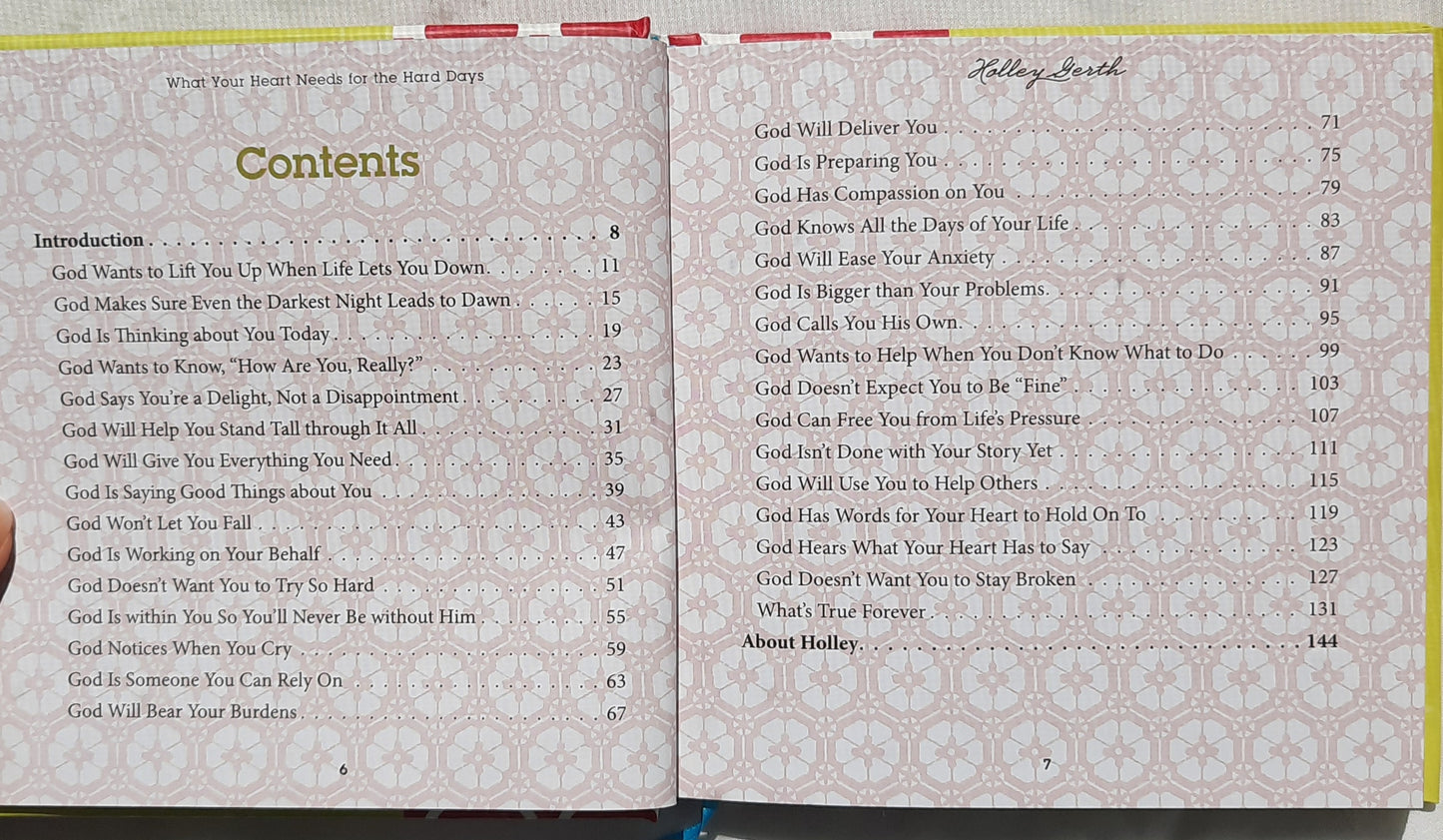 What Your Heart Needs for the Hard Days by Holley Gerth (Very Good, 2014, HC, 144 pages, DaySpring)