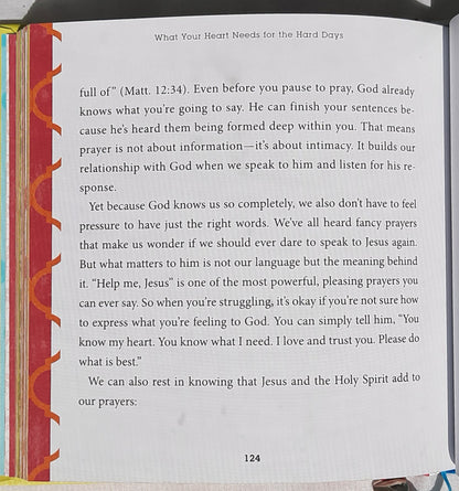 What Your Heart Needs for the Hard Days by Holley Gerth (Very Good, 2014, HC, 144 pages, DaySpring)