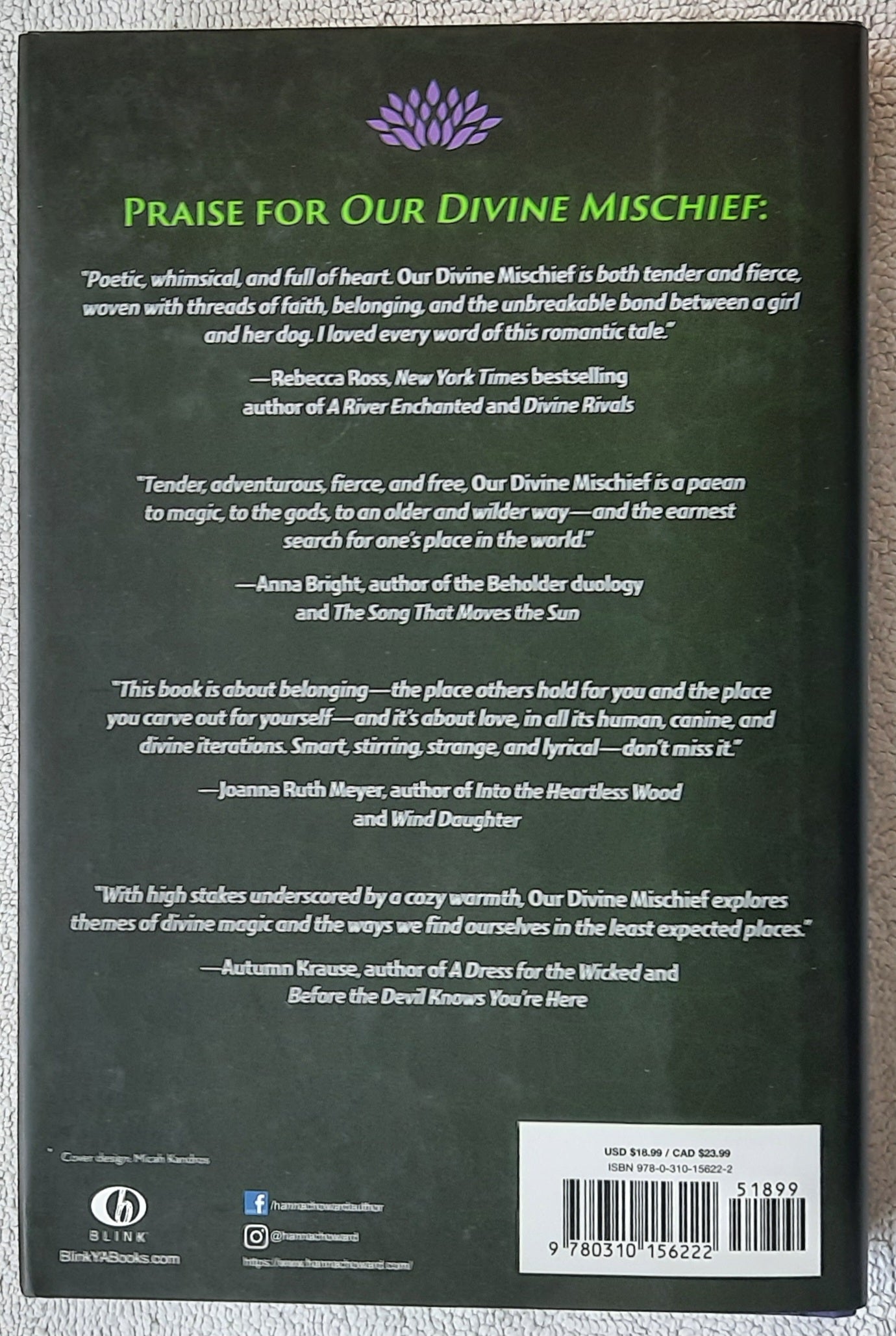 Our Divine Mischief by Hanna C. Howard, (New, 2023, HC, 373 pages, Blink)