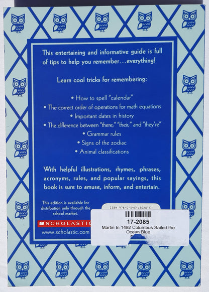 In 1492 Columbus Sailed the Ocean Blue by Steve Martin (Good, 2013, Pbk, 126 pages, Scholastic)