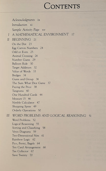 Family Math by Jean Stenmark; Marilyn Hill (Good, 1986, Pbk, 319 pages, Regents University of California)