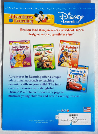 Disney Adventures in Learning: Numbers & Counting by Bendon (Like New, 2017, Pbk)