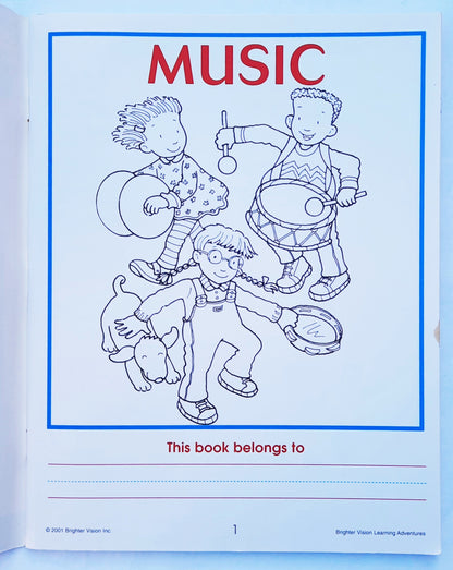 Music [Workbook] by Sara Freeman (Very good, 2001, Pbk, Brighter Vision Learning Adventures)