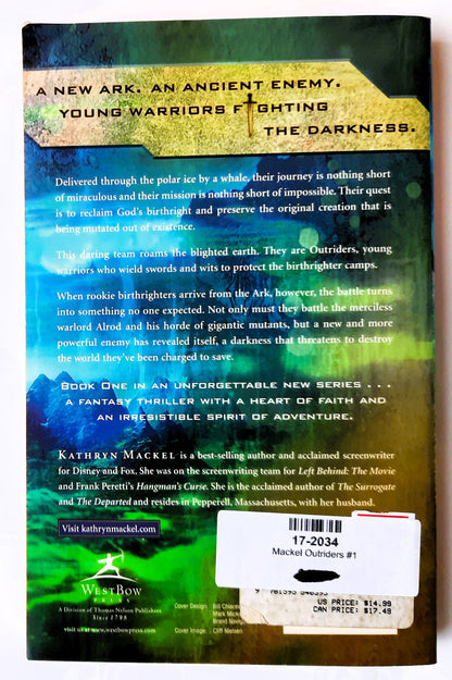 Outriders #1 by Kathryn Mackel (The Birthright Project, Very Good, 2005, Pbk, 288 pages, Thomas Nelson)