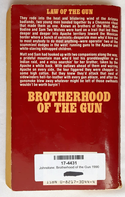 Blood Bond #2: Brotherhood of the Gun von William W. Johnstone (Gut, 1990, Taschenbuch, 254 Seiten, Zebra Books)
