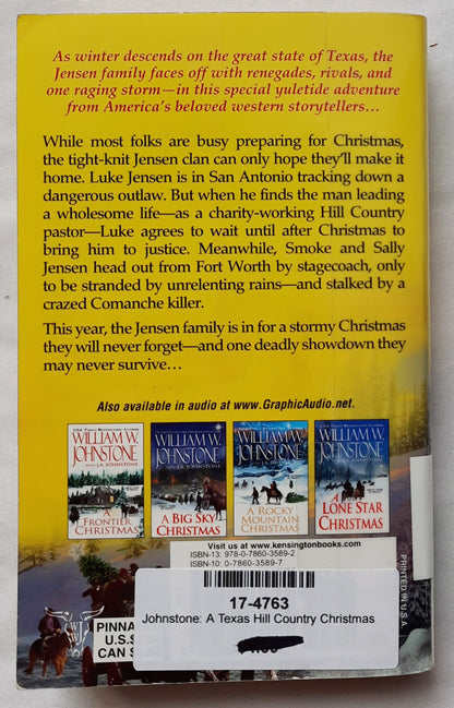 A Texas Hill Country Christmas by William W. Johnstone (Very Good, 2015, Pbk, 330 pages, Pinnacle Western)