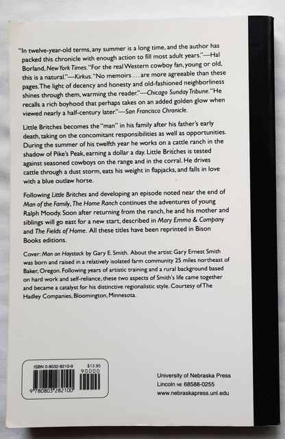 The Home Ranch by Ralph Moody (Little Britches #3, Very good, 1994, Pbk, 277 pages, University of Nebraska Press)