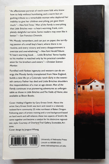 Man of the Family by Ralph Moody (Little Britches #2, Very good, 1993, Pbk, 272 pages, University of Nebraska Press)