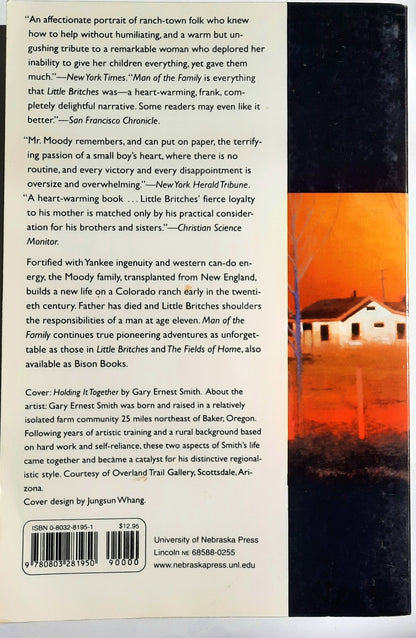 Man of the Family by Ralph Moody (Little Britches #2, Very good, 1993, Pbk, 272 pages, University of Nebraska Press)