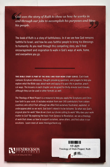 Theology of Work Project: Ruth (New, 2015, Pbk, 96 pages, Hendrickson)
