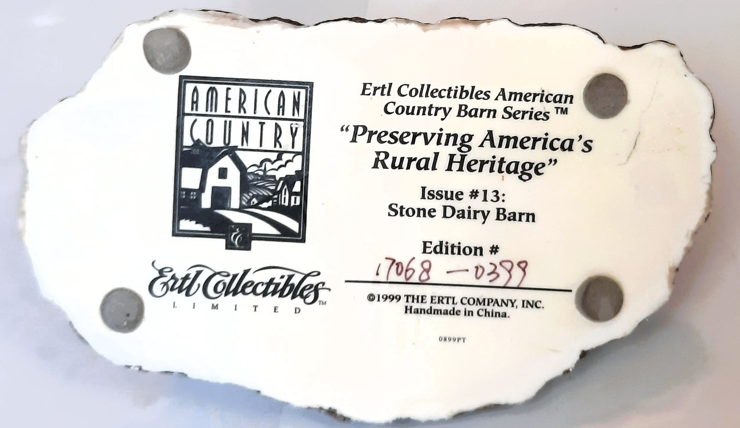 Country Barn Series Stone Dairy Barn #17068-0399 by Ertl Collectibles Limited (Good, 1999)