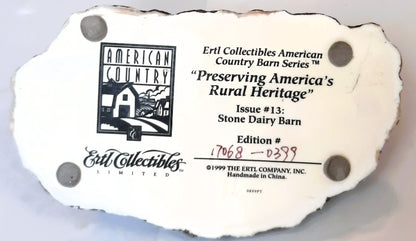 Country Barn Series Stone Dairy Barn #17068-0399 by Ertl Collectibles Limited (Good, 1999)