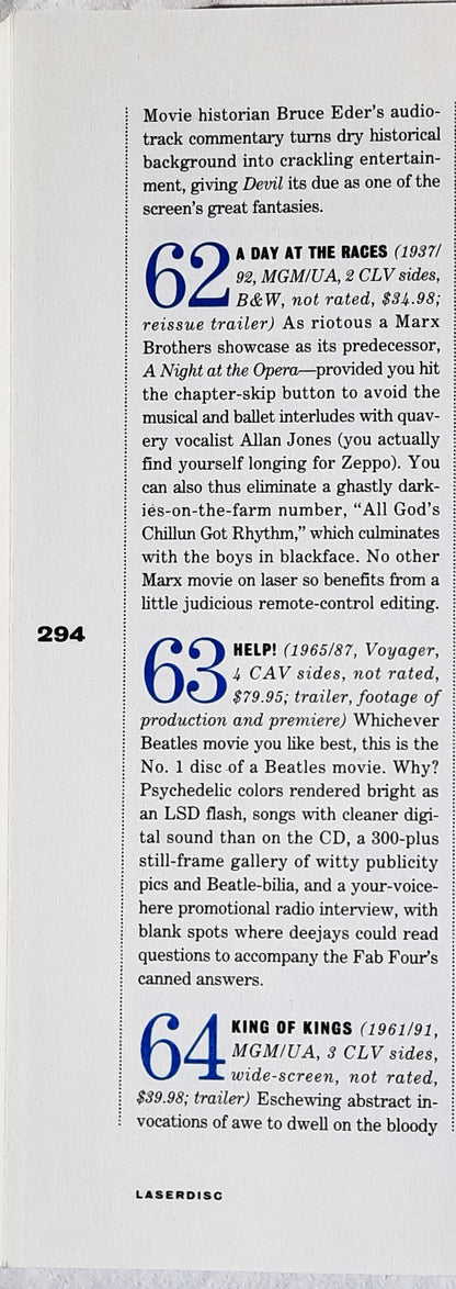 Guide to the Greatest Movies Ever Made by Entertainment Weekly (Good, Pbk, 1994, Warner Books, 341 pages)