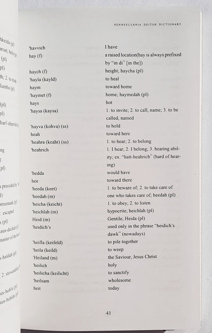 Pennsylvania Deitsch Dictionary von Thomas Beachy (Sehr gut, 1999, Paperback, 164 Seiten, Carlisle Press)