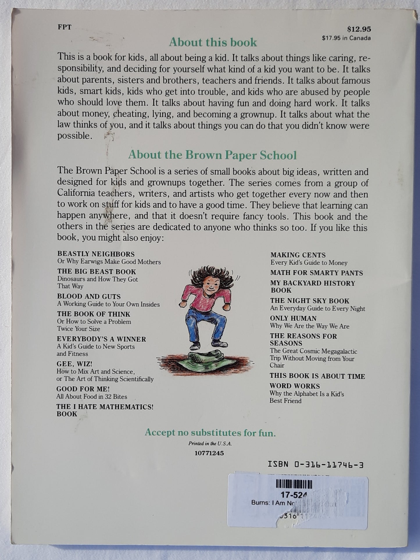 I Am Not a Short Adult by Marilyn Burns; Martha Weston (Good, 1977, Pbk, 125 pages, Little, Brown & Co.)