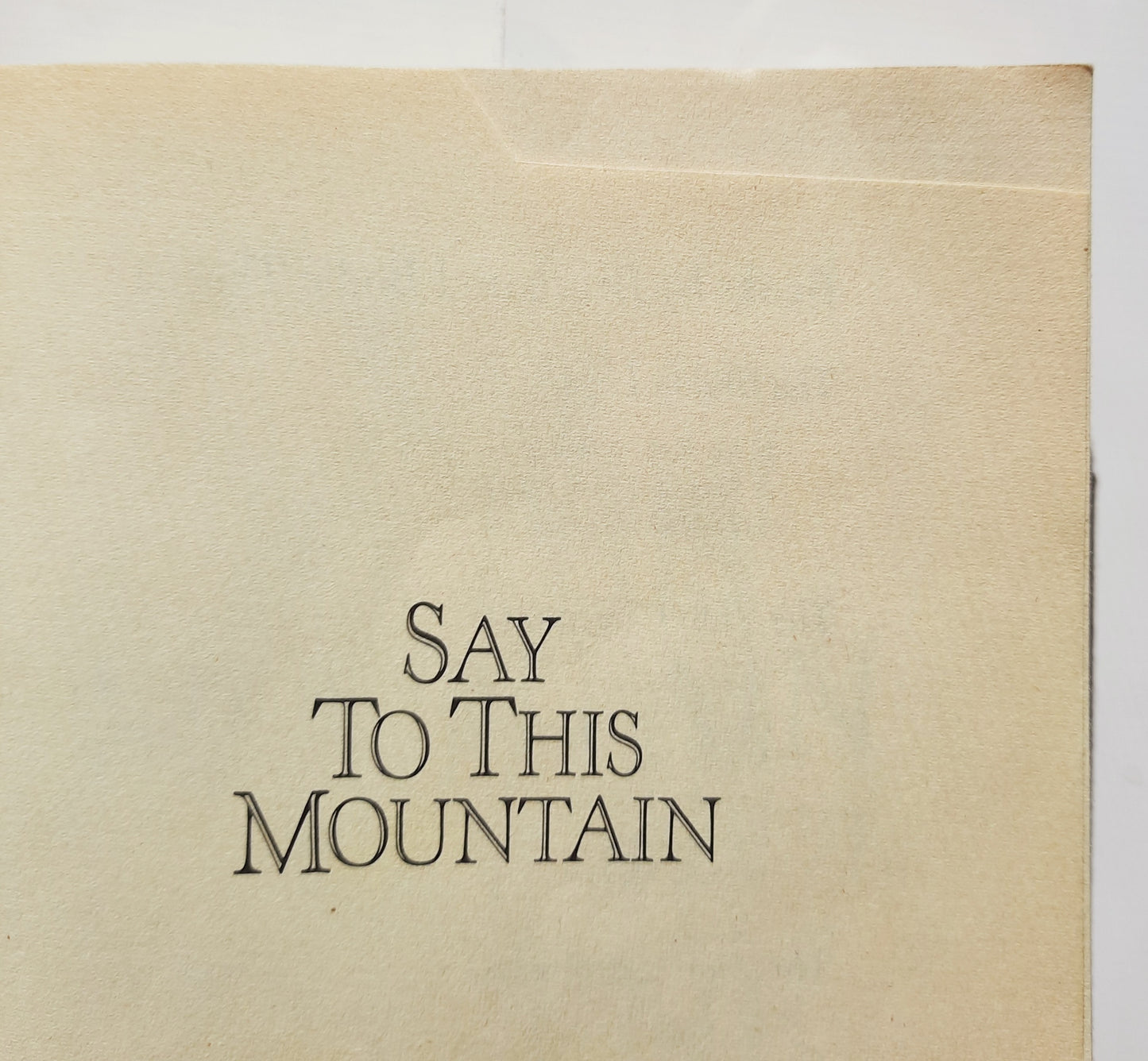 Say to This Mountain by Bodie Thoene (Shiloh Legacy #3, Good, 1993, Pbk, 447 pages, Bethany House)