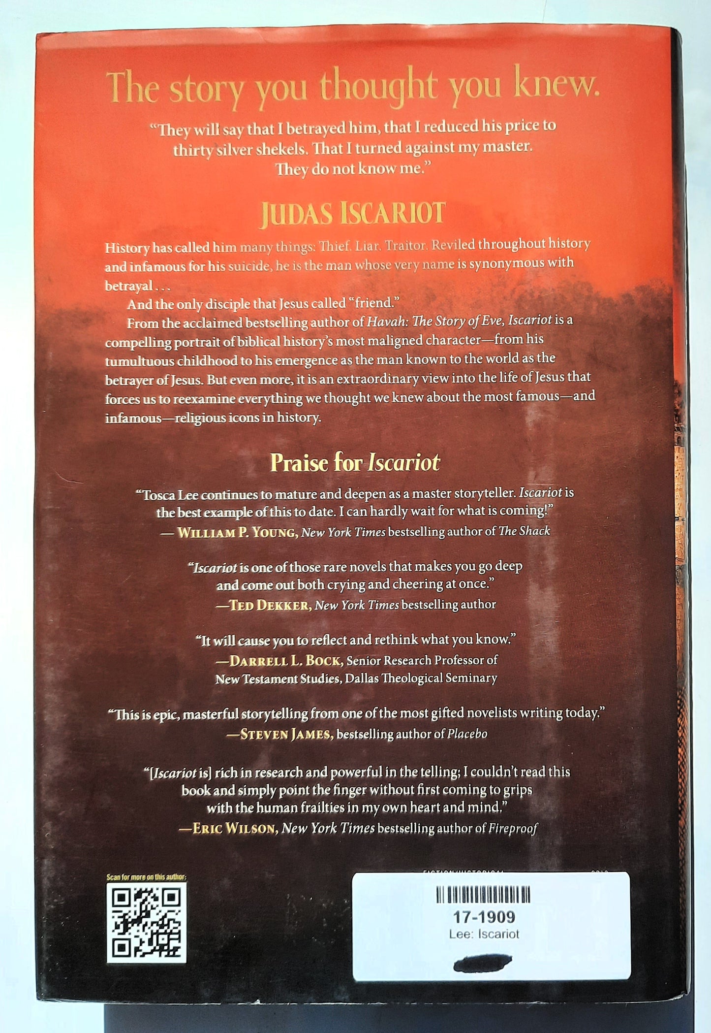 Iscariot: Ein Judas-Roman von Tosca Lee (Neu, 2013, geb., 352 Seiten, Howard Books)